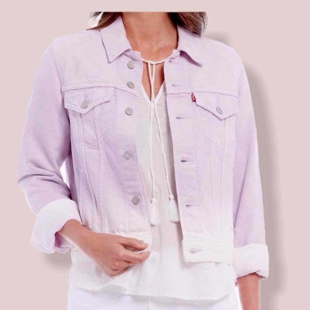 Levis Lavender Ombré Ex Boyfriend trucker denim je